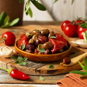 Mediterranean antipasto in oil